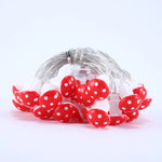 Mushroom String Lights Warm White Weather-Resistant Outdoor Decor