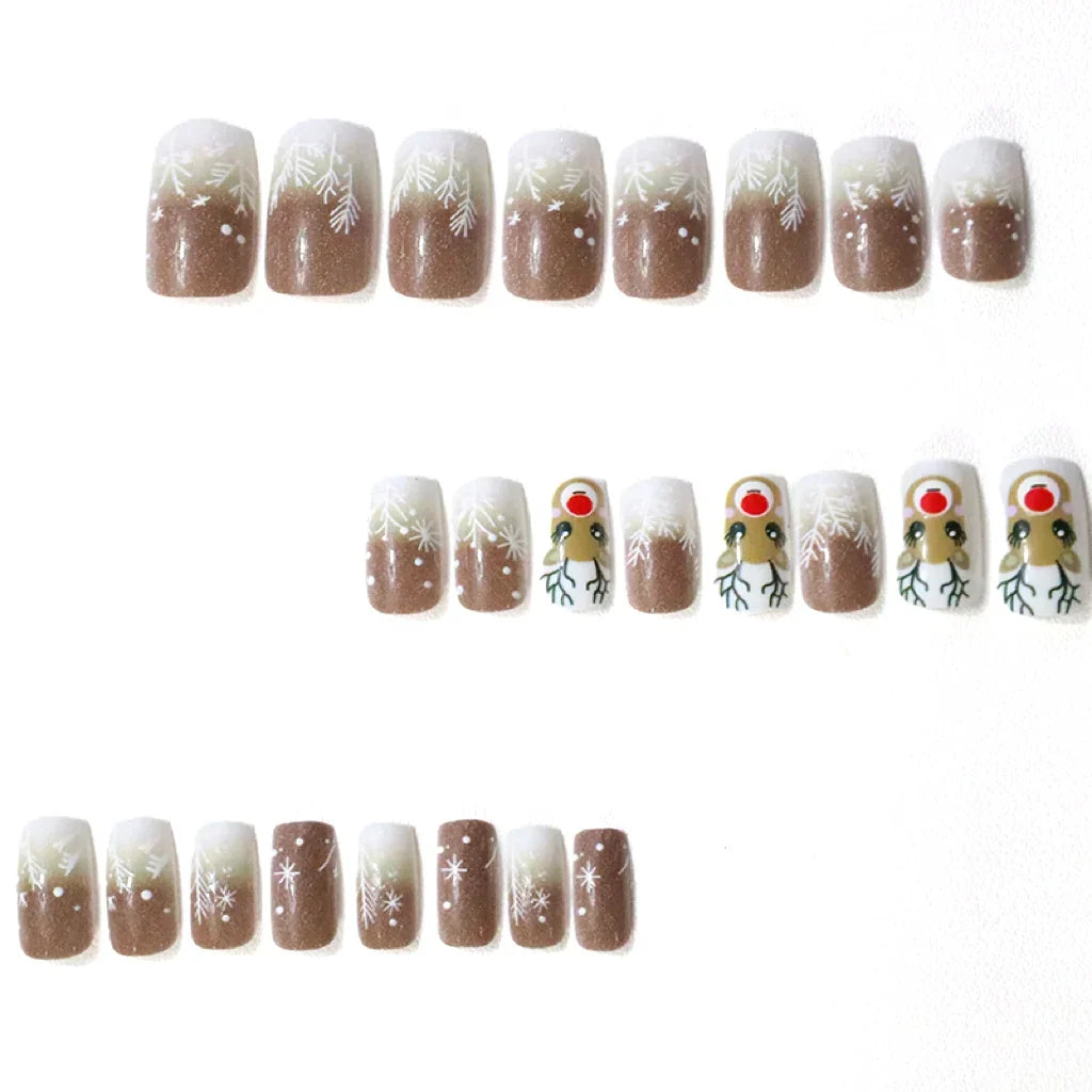 Nail Art Kit Reindeer & Snowflake Easy Application