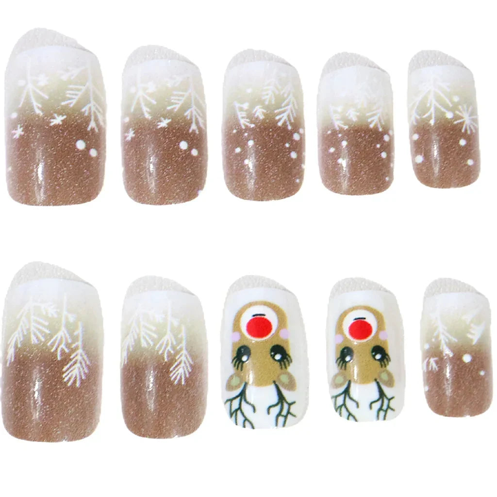 Nail Art Kit Reindeer & Snowflake Easy Application