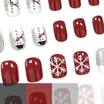 Nail Art Kit Winter Snowflake Base Coats & Glitter