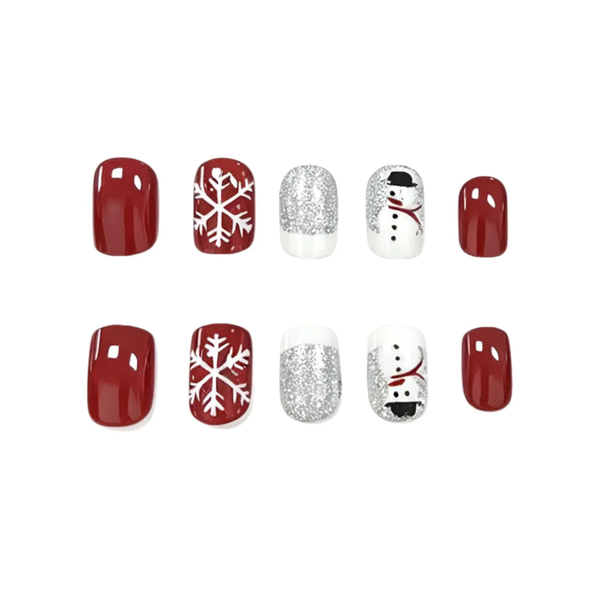 Nail Art Kit Winter Snowflake Base Coats & Glitter