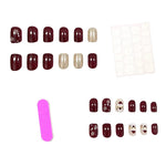 Nail Art Set 24-Color Festive Motifs & Glitter Accents