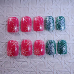 Nail Art Set Festive Holiday Designs Long-Lasting Finish