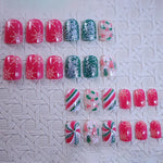 Nail Art Set Festive Holiday Designs Long-Lasting Finish