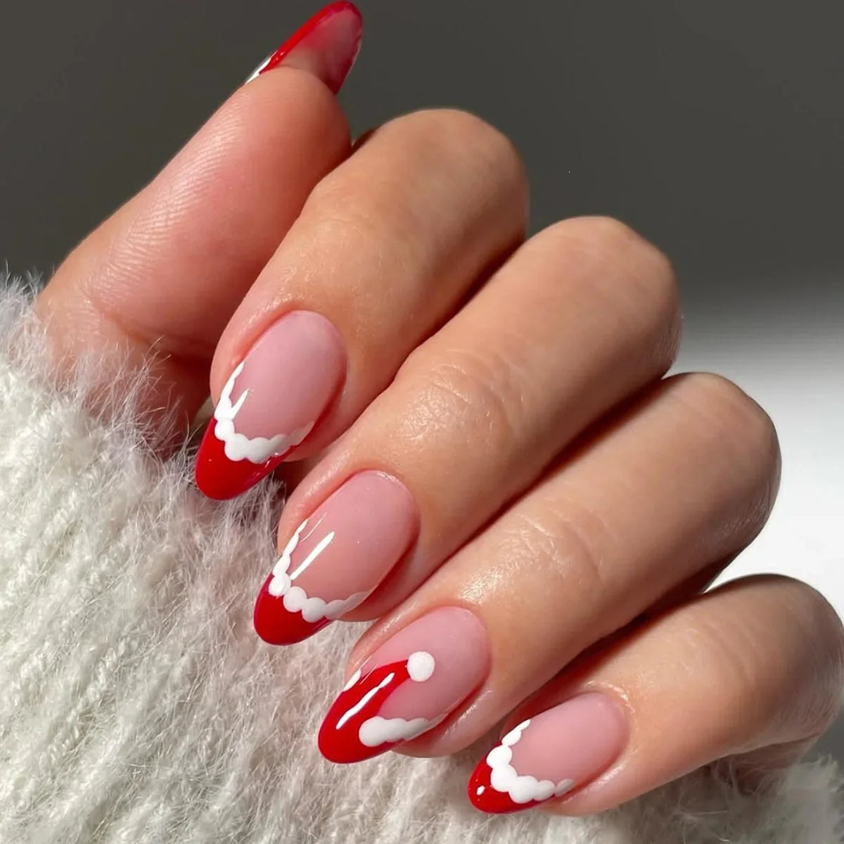 Nail Art Set Festive Red Glue Included