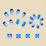 Nail Art Set Hand-Painted Snowman & Snowflake Gel Finish