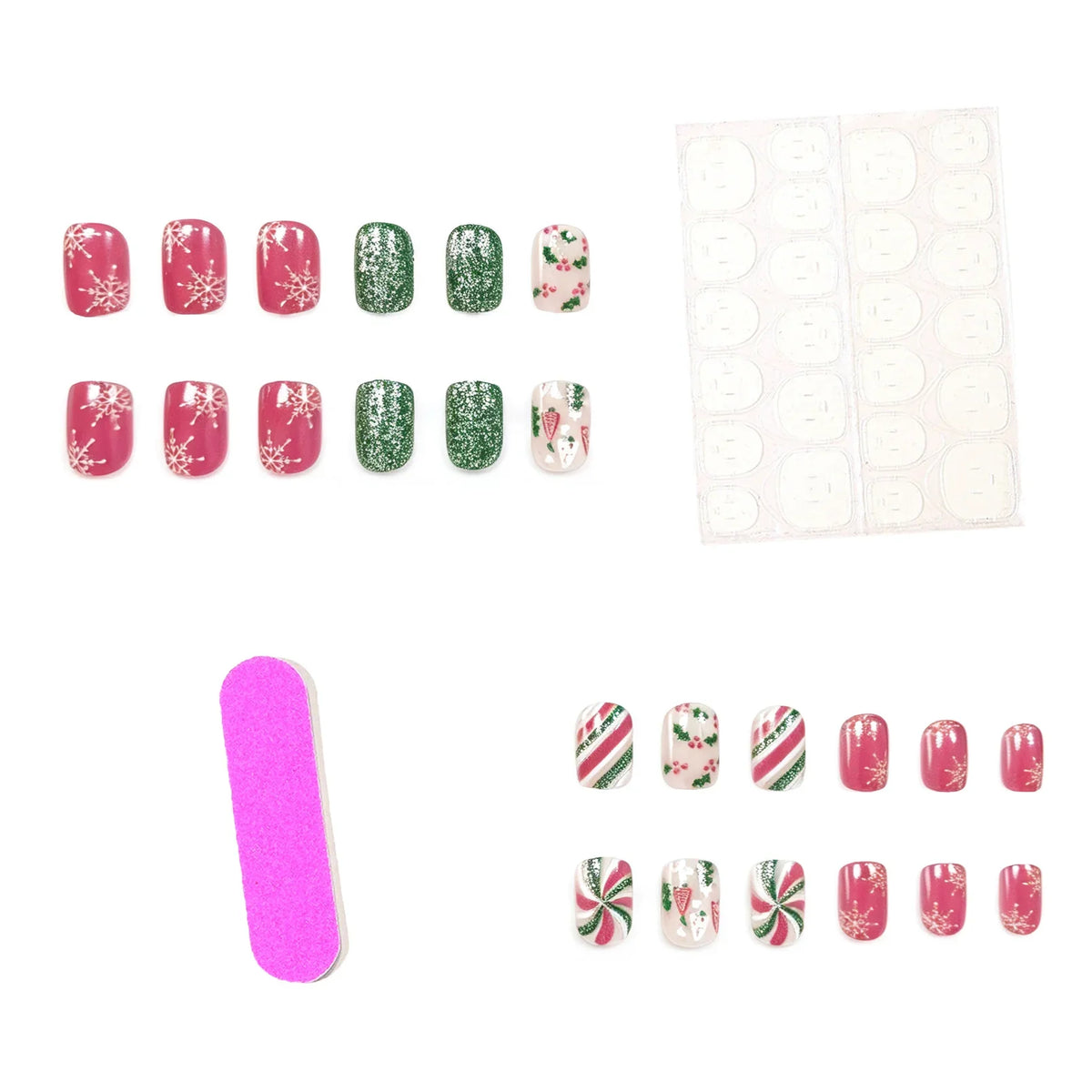 Nail Art Set Premium Gel Holiday Snowflake Designs