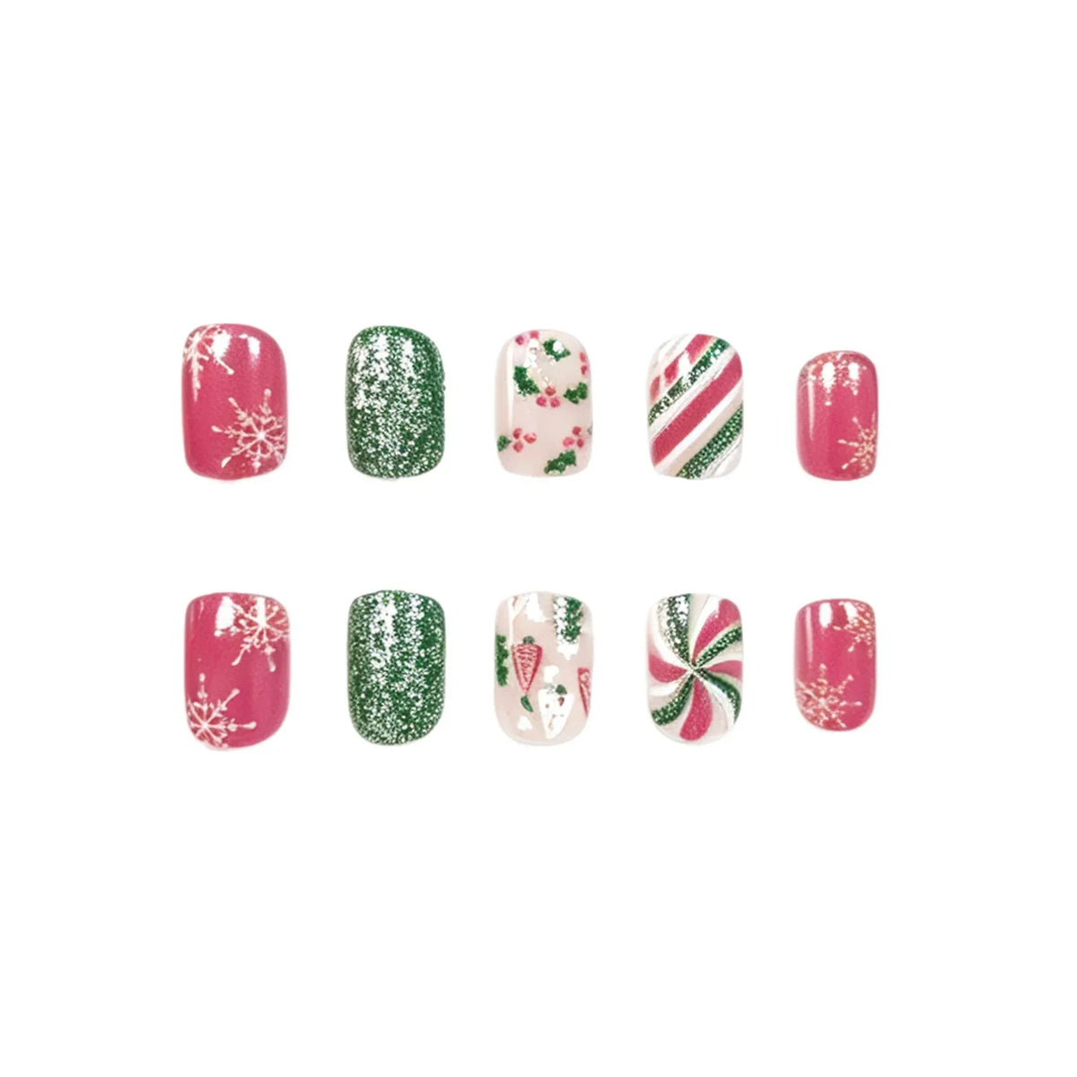 Nail Art Set Premium Gel Holiday Snowflake Designs