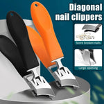 Nail Clippers Stainless Steel Wide Jaw Non-Slip Grip