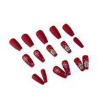 Nail Extensions Acrylic Jelly Festive Snowflake Long-Lasting Hold