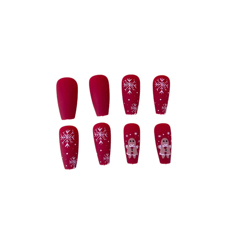 Nail Extensions Acrylic Jelly Festive Snowflake Long-Lasting Hold