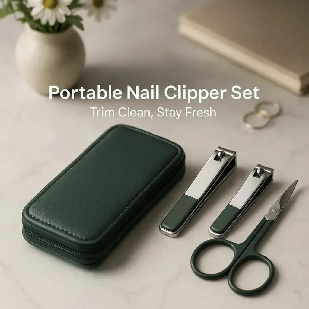 Nail Grooming Kit 6-Piece Stainless Steel Travel Case