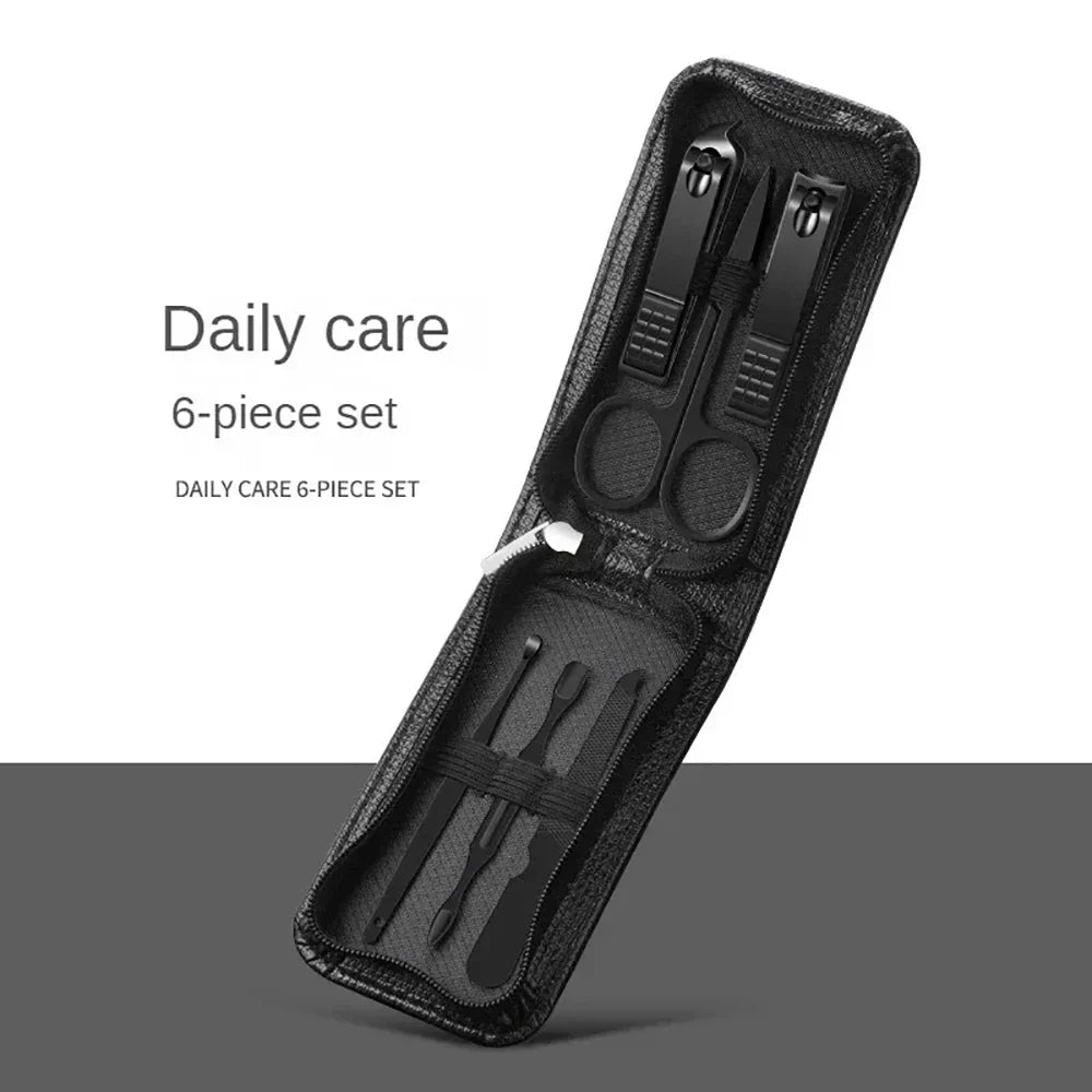 Nail Grooming Kit 6-Piece Stainless Steel Travel Case