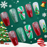 Nail Stickers Holiday Glitter Glossy Long Lasting