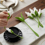 Napkin Holder Set Lily Flower Design Reusable Set of 10