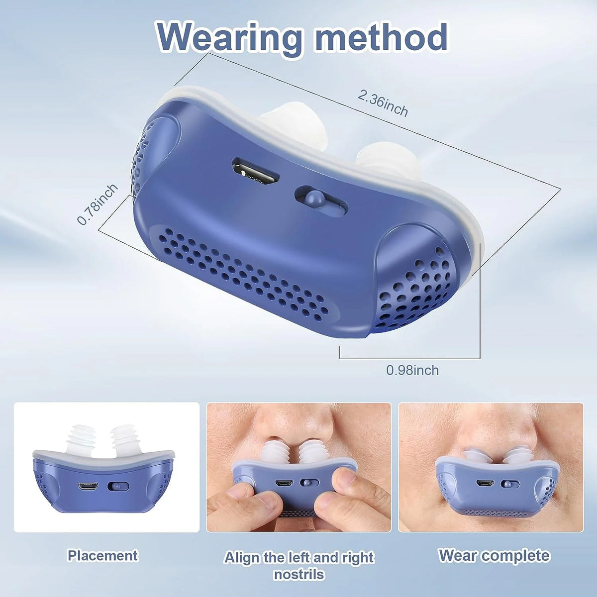 Nasal Breathing Device Mask-Free USB Rechargeable Silicone