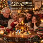 Nativity Building Block Set Illuminated Star & Stable