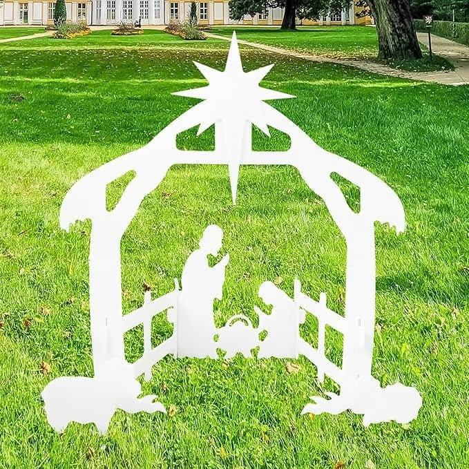 Nativity Scene Set Silhouette Weather-Resistant Polypropylene