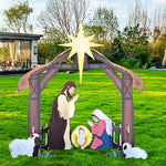 Nativity Scene Set Silhouette Weather-Resistant Polypropylene
