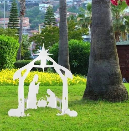 Nativity Scene Set Silhouette Weather-Resistant Polypropylene