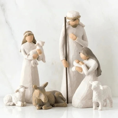 Nativity Set Handcrafted Reclaimed Barn Wood 20-Piece