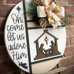Nativity Wall Art White 3D & Flat Durable