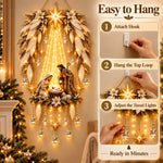 Nativity Wall Decoration Warm Illuminated Christmas Display