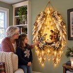 Nativity Wall Decoration Warm Illuminated Christmas Display