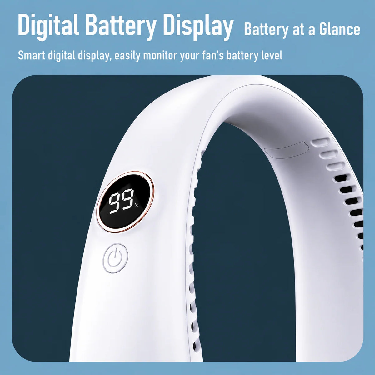 Neck Fan Wearable Rechargeable 3 Speed Levels