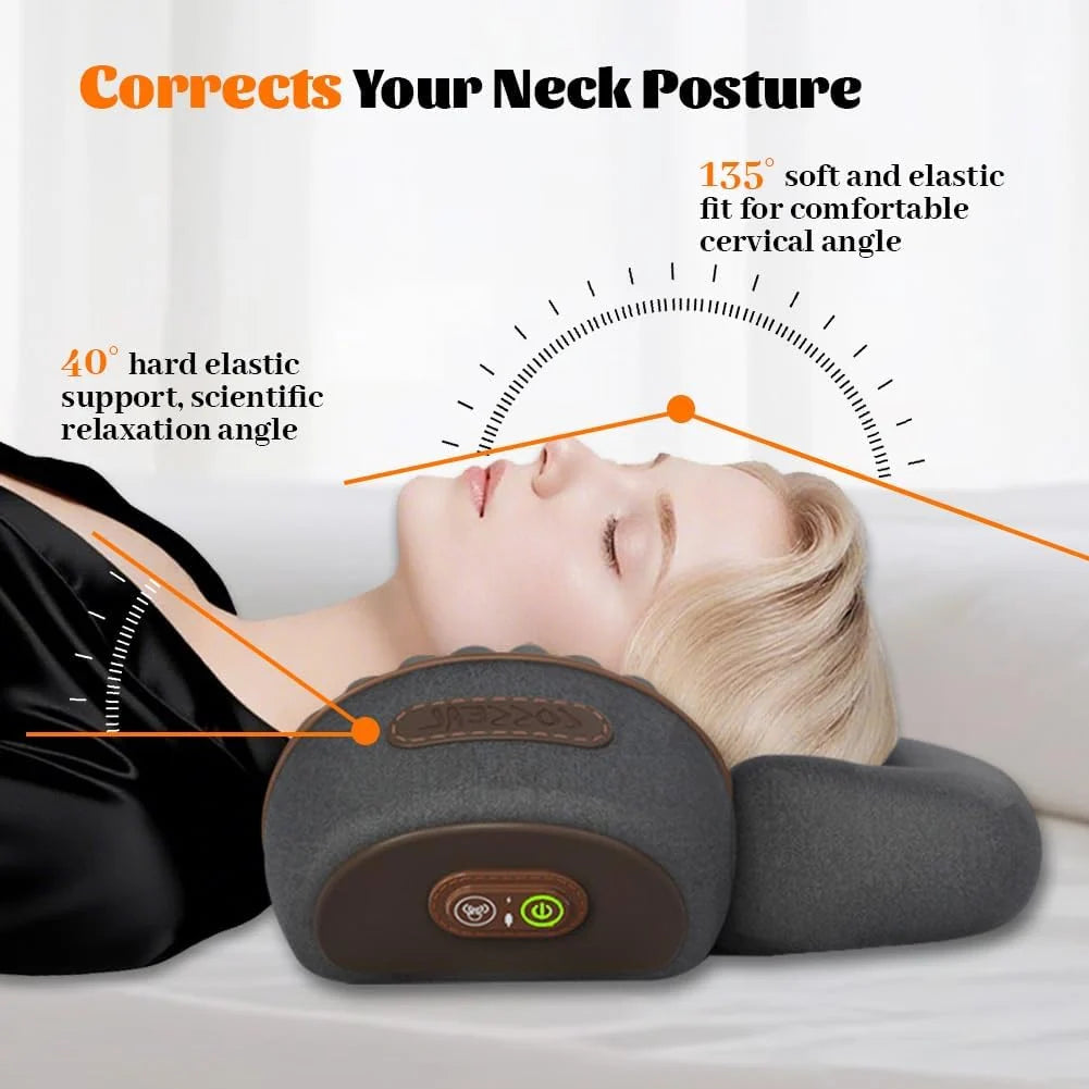 Neck Massager Ergonomic Vibration Therapy Portable Rechargeable