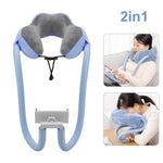 Neck Pillow Phone Holder 360° Adjustable Foldable
