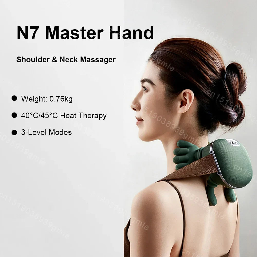 Neck & Shoulder Massager Deep-Kneading Heated 3 Intensity Levels