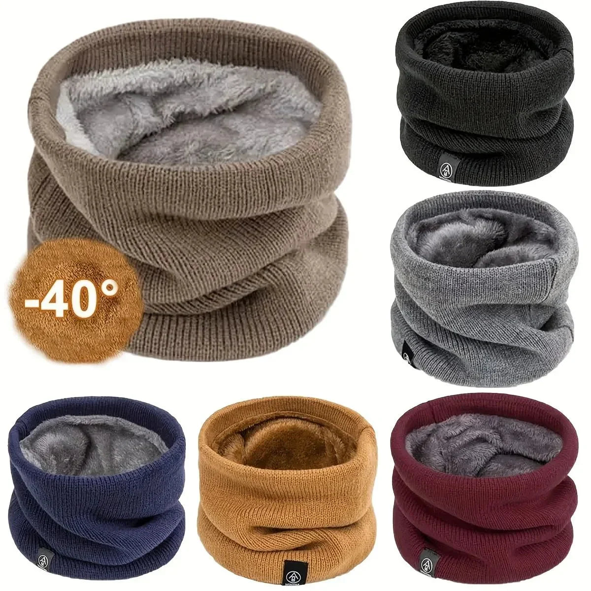 Neck Warmer Knitted Cotton Thermal Multifunctional