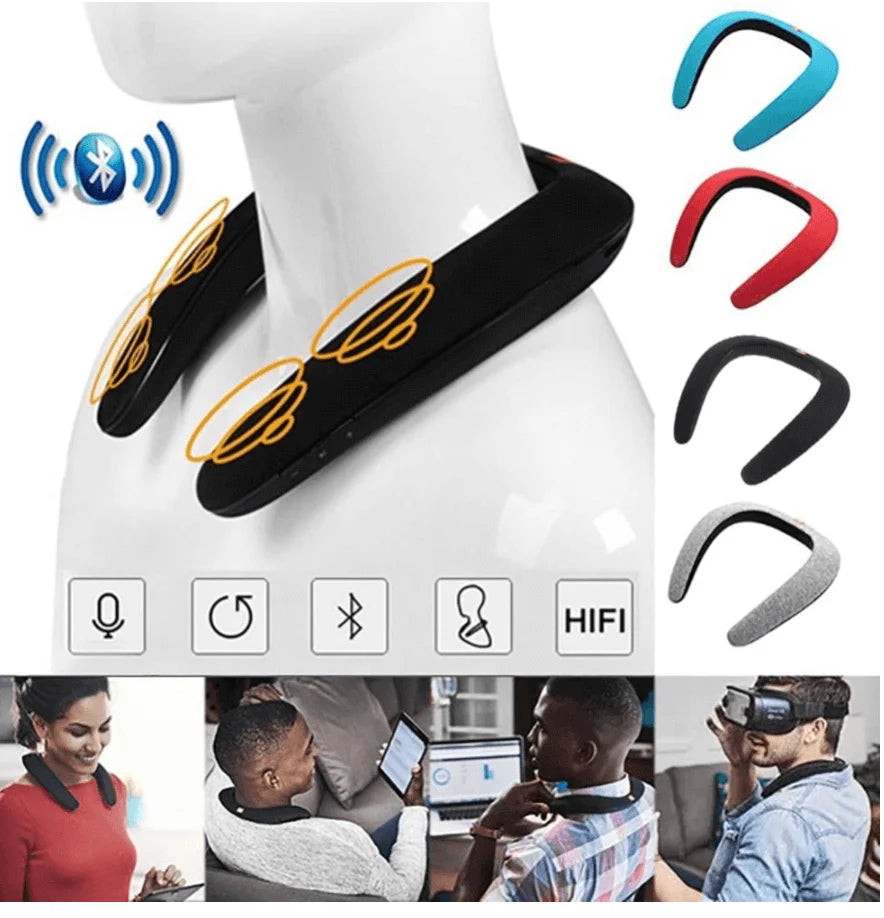 Neckband Speaker Wireless Bluetooth Dual Microphones