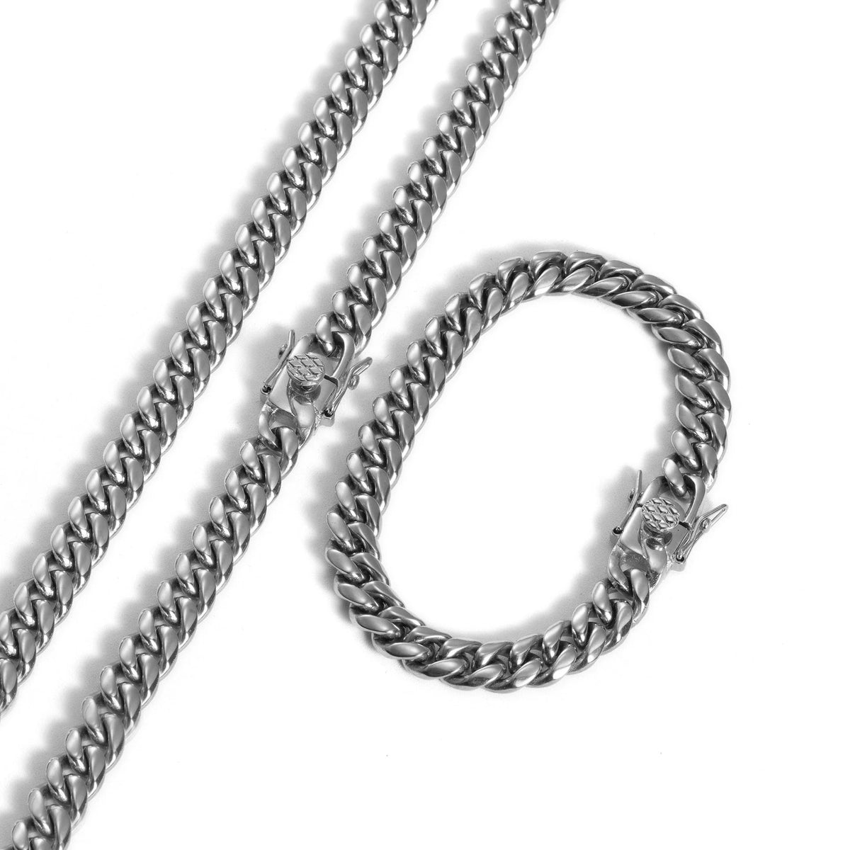 Necklace Cuban Link Stainless Steel Polished Finish