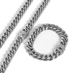 Necklace Cuban Link Stainless Steel Polished Finish