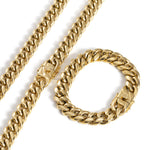 Necklace Cuban Link Stainless Steel Polished Finish