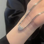 Necklace Magnetic Patchwork Zircon Hypoallergenic Materials
