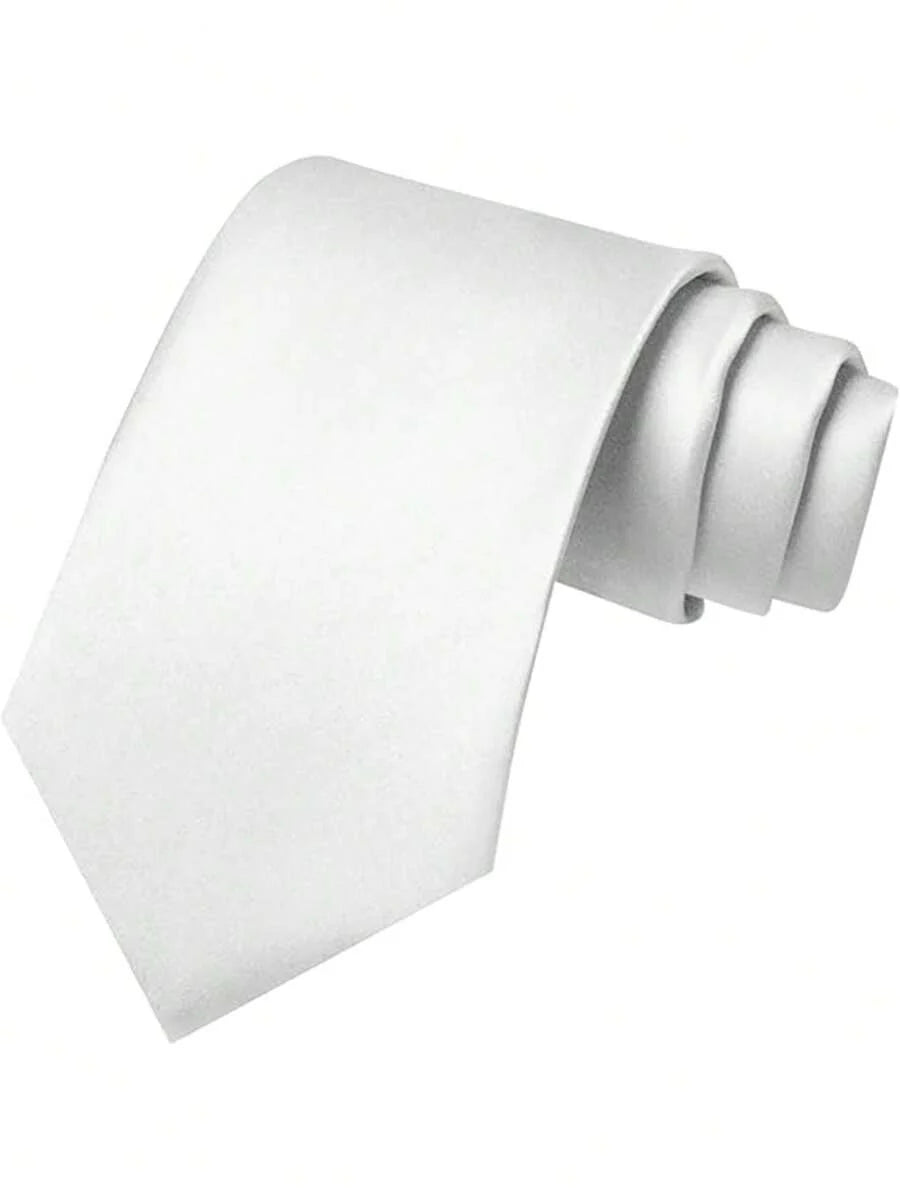 Necktie Polyester Solid Color Classic Width