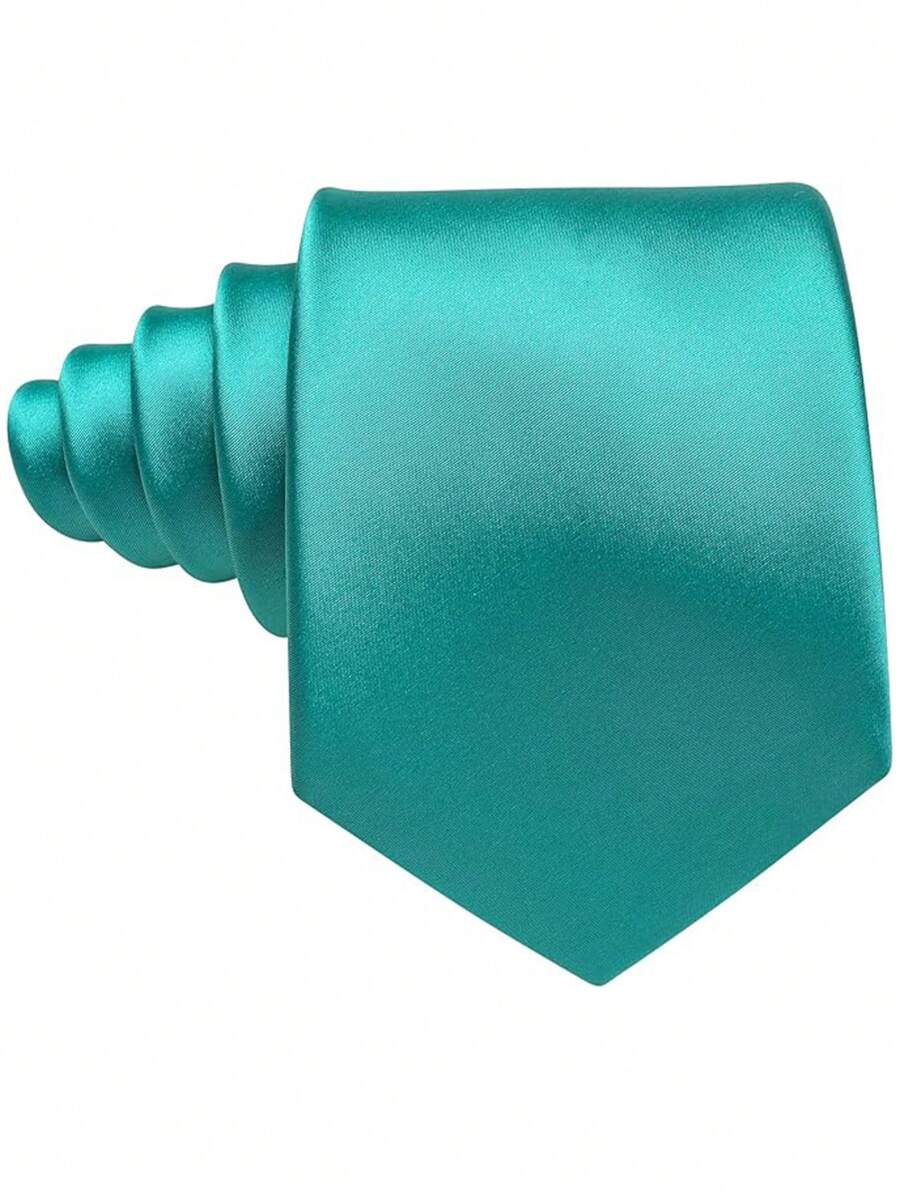 Necktie Polyester Solid Color Classic Width