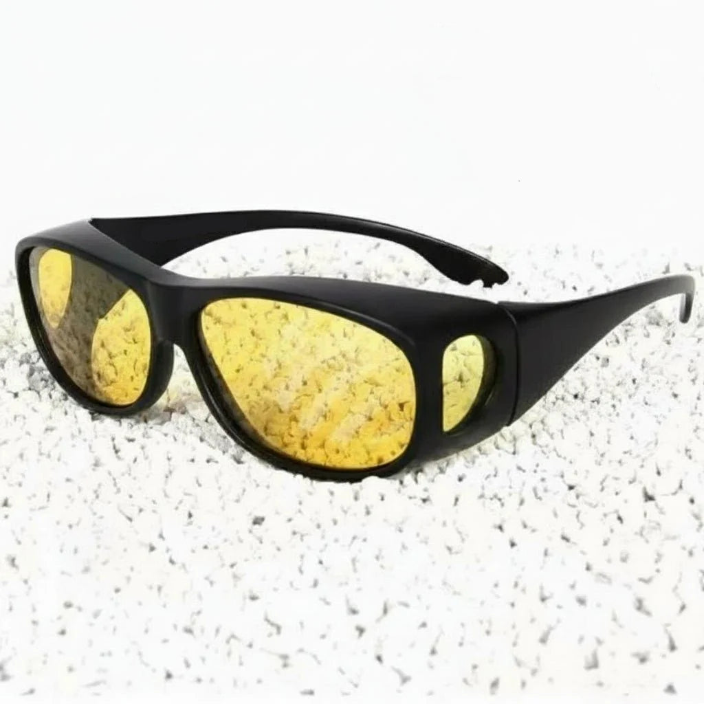 Night Driving Glasses Yellow-Tinted Glare-Reducing HD Lenses