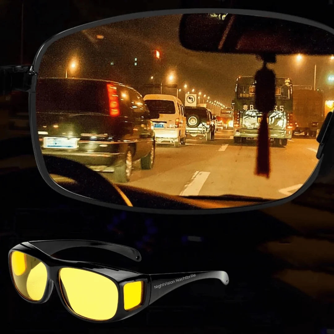 Night Driving Glasses Yellow-Tinted Glare-Reducing HD Lenses
