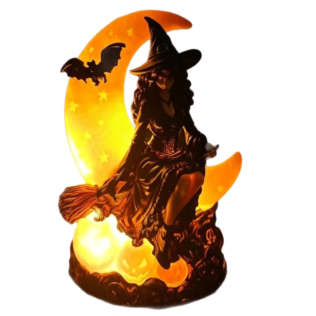 Night Lamp Witch On Moon Integrated LED