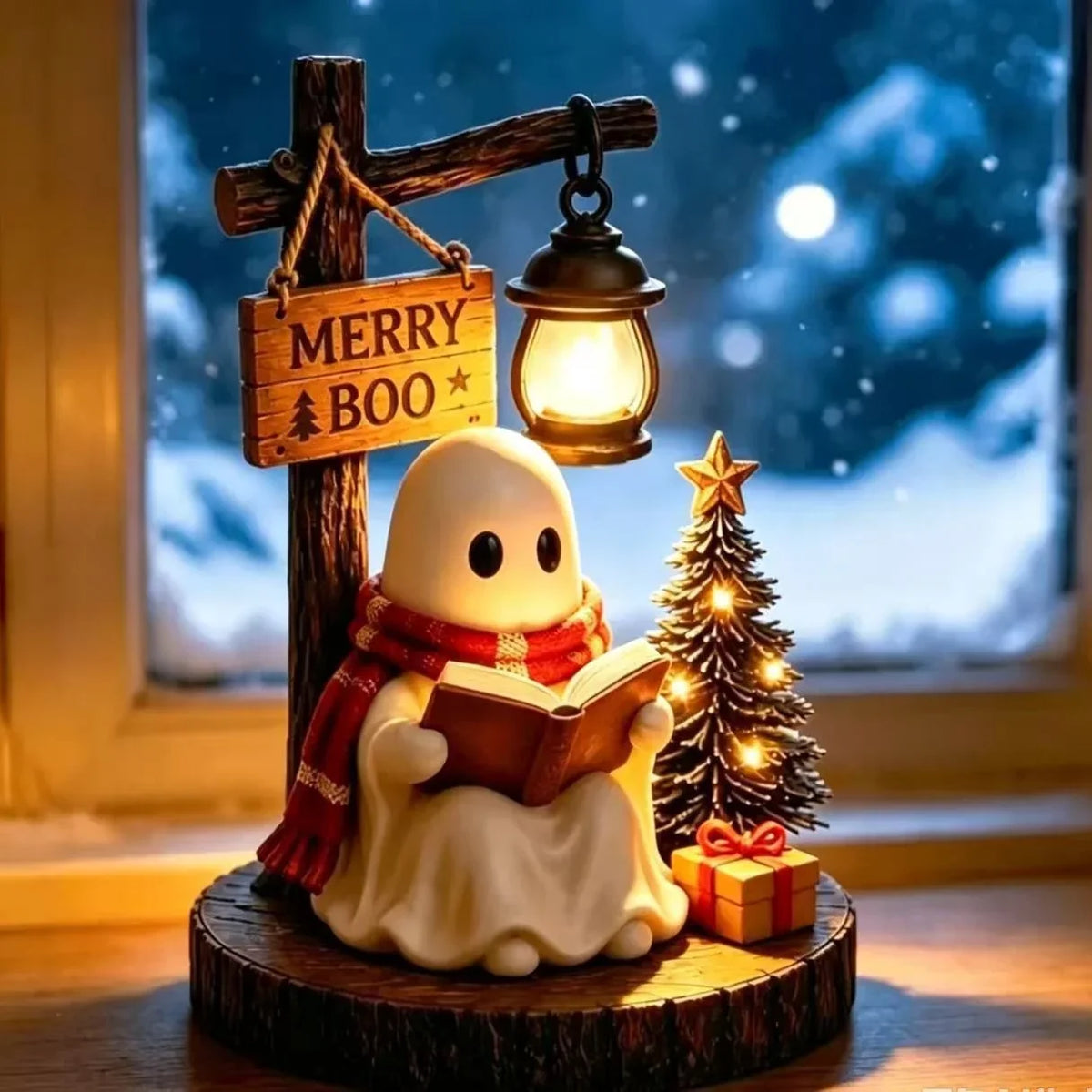 Night Light Ghost Reading Figure Cordless Warm Glow
