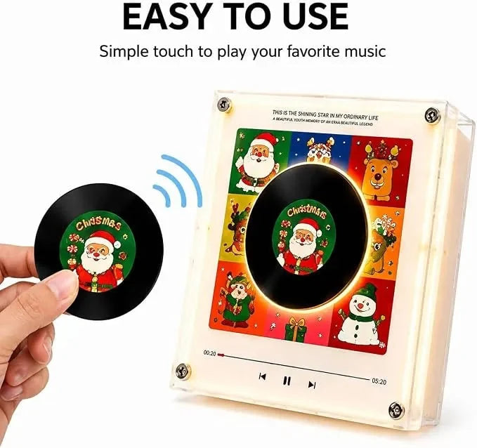 Night Light Rotating Vinyl Record NFC Link Magnetic Mount