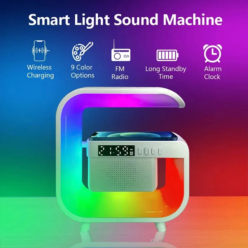 Night Light Speaker RGB Lighting Wireless Charging