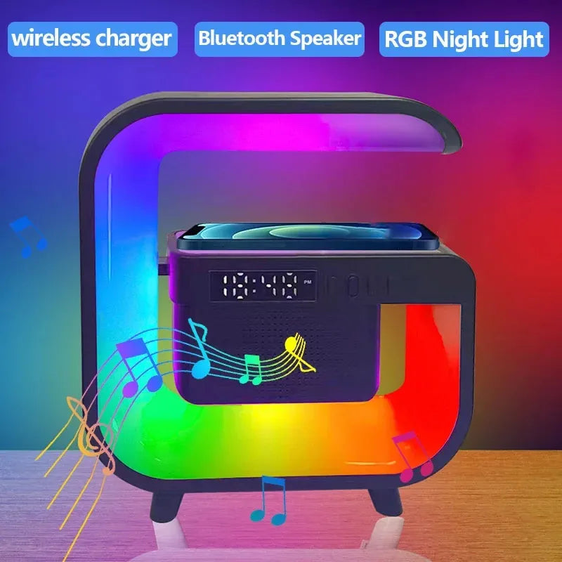 Night Light Speaker RGB Lighting Wireless Charging