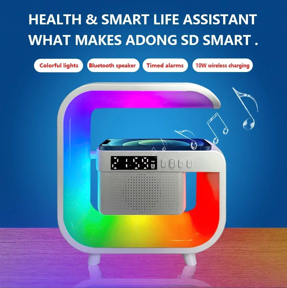 Night Light Speaker RGB Lighting Wireless Charging