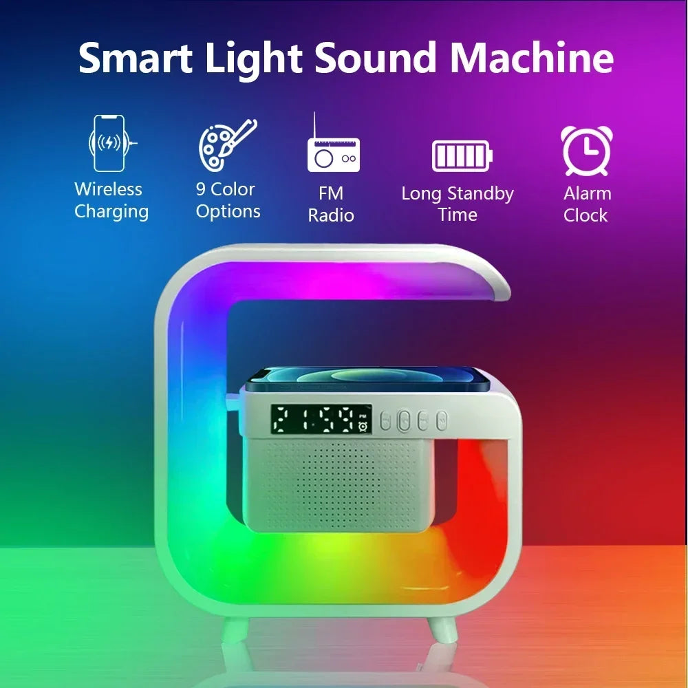 Night Light Speaker RGB Lighting Wireless Charging