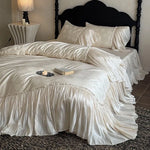 Nightgown Satin Tiered Ruffle Lightweight & Breathable
